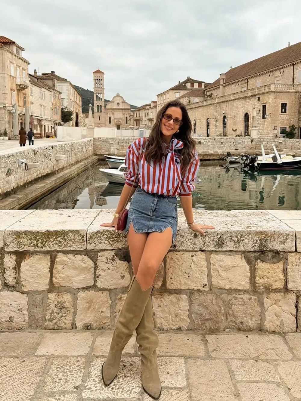ZARA BOW NECK STRIPED SHIRT - Picture 4 of 16